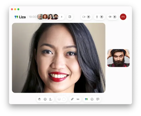Liza video meetings